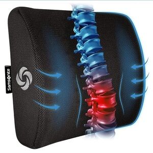 Samsonite High Grade Memory Foam Lumbar Support Ergonomic Chair Cushion